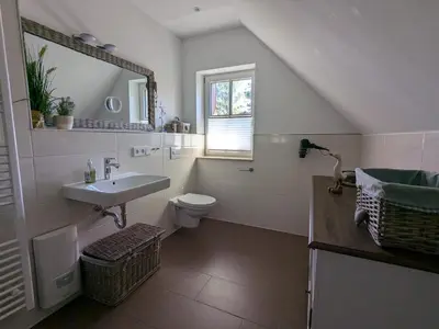 Ein Badezimmer in der Unterkunft Am Wald