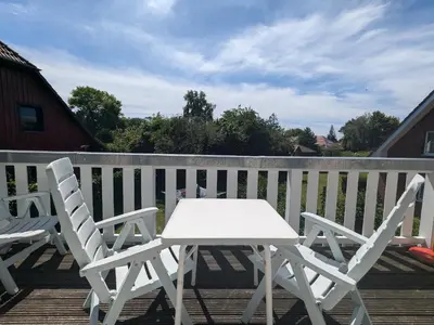 Ein Balkon oder eine Terrasse in der Unterkunft Antje