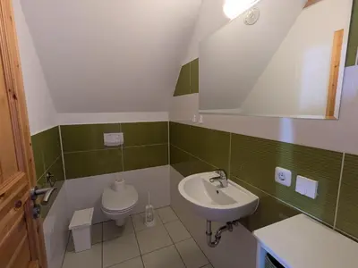 Ein Badezimmer in der Unterkunft Apfelbaum