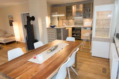 Küche/Küchenzeile in der Unterkunft Premiumhaus Bodden