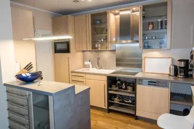 Küche/Küchenzeile in der Unterkunft Premiumhaus Bodden
