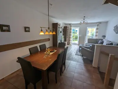 Ein Sitzbereich in der Unterkunft Zander