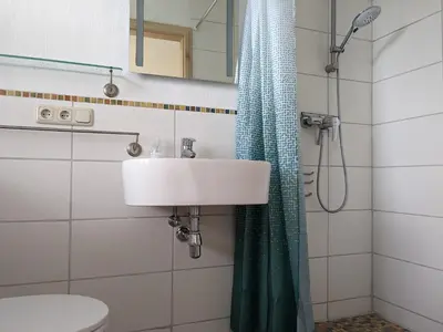 Ein Badezimmer in der Unterkunft Westblick
