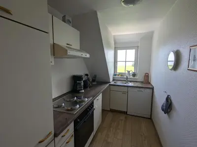 Küche/Küchenzeile in der Unterkunft Boddenland 1