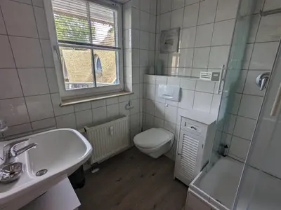 Ein Badezimmer in der Unterkunft Boddenquartett - Kleine Brise
