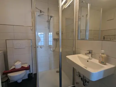 Ein Badezimmer in der Unterkunft Störtebeker
