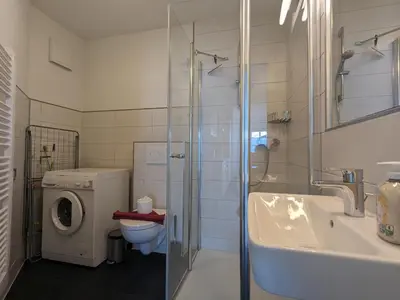 Ein Badezimmer in der Unterkunft Störtebeker