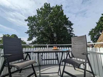 Ein Balkon oder eine Terrasse in der Unterkunft Sommerwind