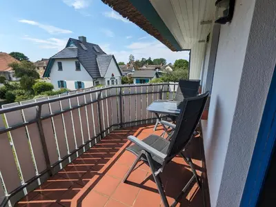 Ein Balkon oder eine Terrasse in der Unterkunft Nordstern