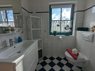 Ein Badezimmer in der Unterkunft Lütt Stuuv