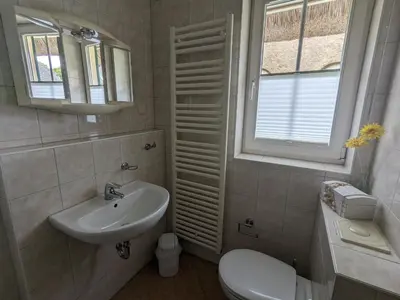 Ein Badezimmer in der Unterkunft Kranichnest