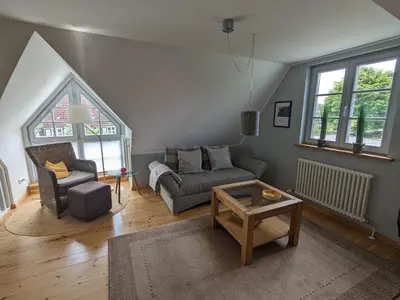 Ein Sitzbereich in der Unterkunft Chausseestraße - Spiere