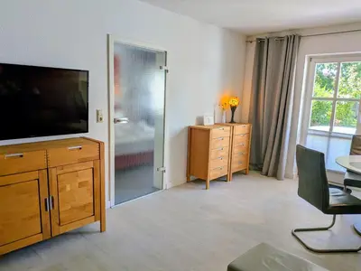 TV/Unterhaltungsangebot in der Unterkunft Gute Stube Ahoi Darßkoje