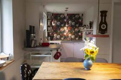 Küche/Küchenzeile in der Unterkunft Haus Sommerfreuden