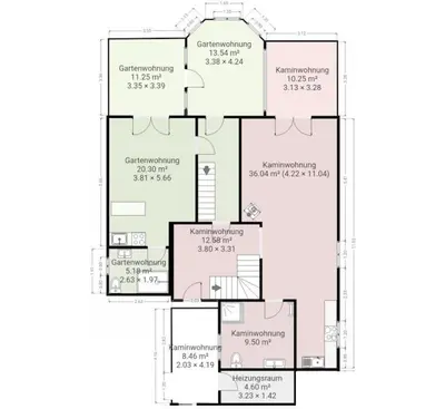 Grundriss der Unterkunft Haus Sommerfreuden