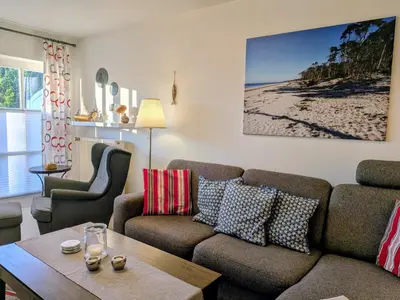 Ein Sitzbereich in der Unterkunft Freibeuter