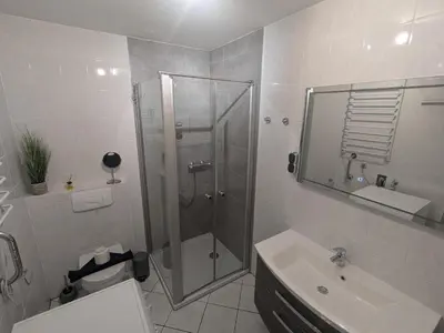 Ein Badezimmer in der Unterkunft Freibeuter