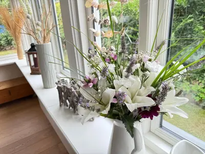 Ein Garten an der Unterkunft Haus Windflüchter