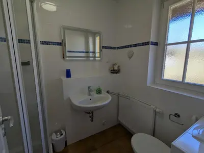 Ein Badezimmer in der Unterkunft Haus Wikinger