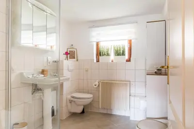Ein Badezimmer in der Unterkunft Fischers Stübchen