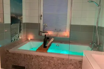 Ein Badezimmer in der Unterkunft Schickes Ferienhaus Ostseeperle, 3 Schlafz., 2 Bäder