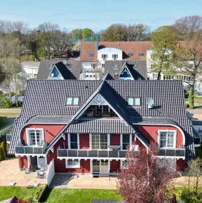 Das Gebäude in dem sich die Ferienwohnung befindet