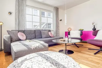 Ein Sitzbereich in der Unterkunft Hirtenweg 9