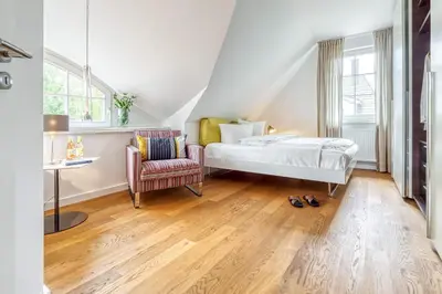 Ein Bett oder Betten in einem Zimmer der Unterkunft Hirtenweg 9