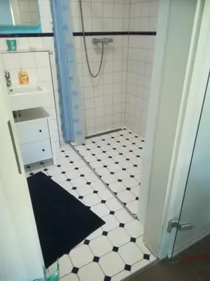Ein Badezimmer in der Unterkunft Cozy apartment in the Vinetastadt Barth