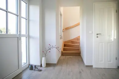 Grundriss der Unterkunft Luxus Reetdachhaus in Fuhlendorf mit Sauna