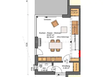 Grundriss der Unterkunft Holiday home in Zingst with swimming pool