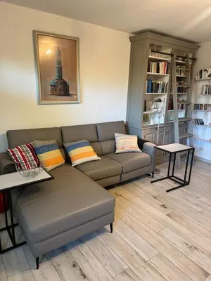 Ein Sitzbereich in der Unterkunft Ostseeperle Zingst, strandnahes 3-Zimmer Apartment