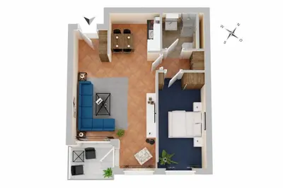 Grundriss der Unterkunft Apartment an der Seebrücke