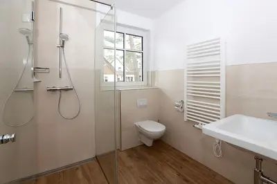 Ein Badezimmer in der Unterkunft Haus Eichkater
