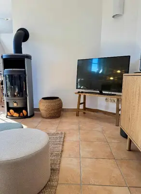 TV/Unterhaltungsangebot in der Unterkunft Ferienhaus Chausseestraße App 02