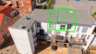 Das Gebäude in dem sich die Ferienwohnung befindet
