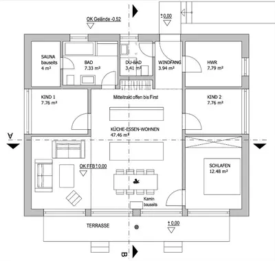 Grundriss der Unterkunft OFFENBLICK