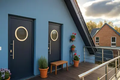 Ein Balkon oder eine Terrasse in der Unterkunft Dat Fischerhuus