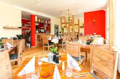 Küche/Küchenzeile in der Unterkunft Restaurant & Pension Eshramo