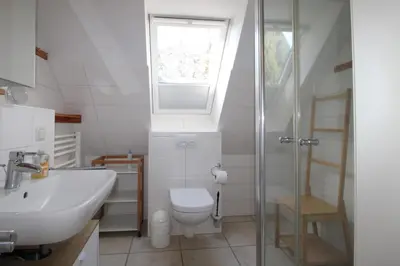 Ein Badezimmer in der Unterkunft Ferienhaus Krull - Davids Ferienwohnung