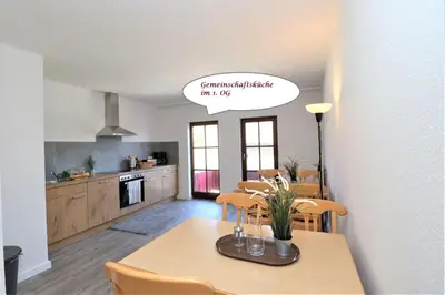 Küche/Küchenzeile in der Unterkunft Deutsches Haus Zimmer 27
