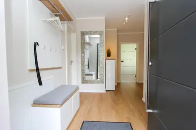 Ein Badezimmer in der Unterkunft Darßkönig