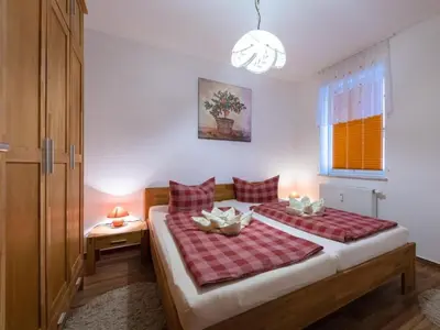 Ein Bett oder Betten in einem Zimmer der Unterkunft Holiday apartment in Prerow with terrace