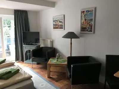 TV/Unterhaltungsangebot in der Unterkunft Holiday apartment in Prerow with balcony