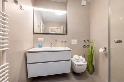 Ein Badezimmer in der Unterkunft FeWo Bianca