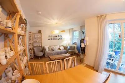 Ein Sitzbereich in der Unterkunft Apartment in Prerow with terrace & close to the beach
