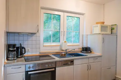 Küche/Küchenzeile in der Unterkunft Am Deich Haus 36