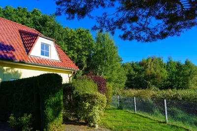 Ein Garten an der Unterkunft Am Deich Haus 36