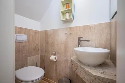 Ein Badezimmer in der Unterkunft Birkenstraße 10b 