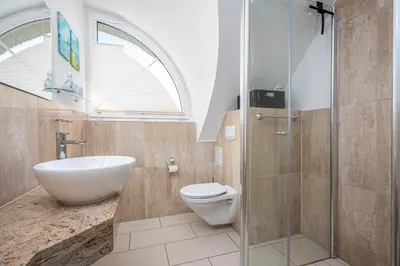 Ein Badezimmer in der Unterkunft Birkenstraße 10b 
